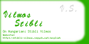 vilmos stibli business card